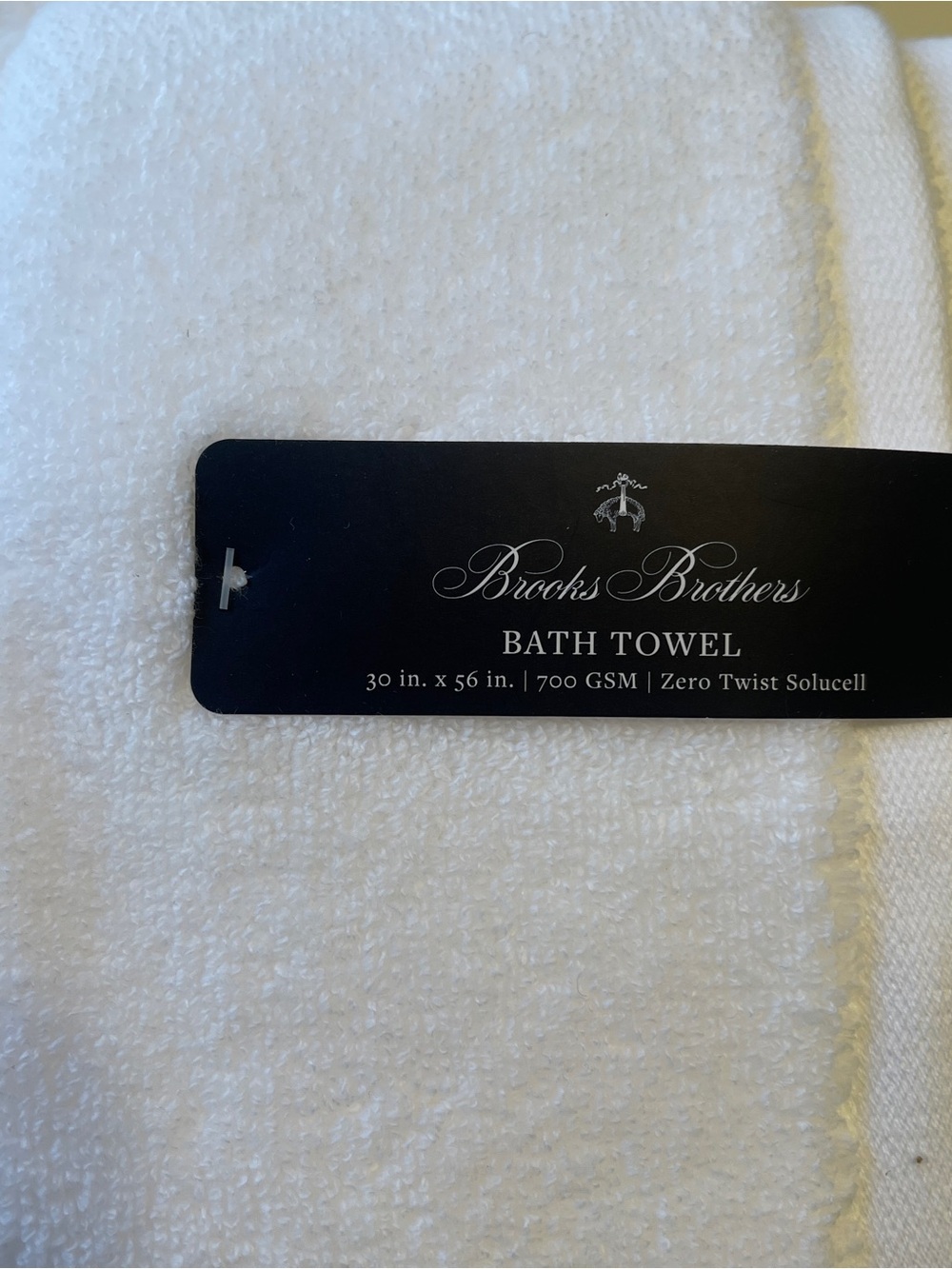 New Brooks Brothers 4 PC White Premium Bath Towels 550, 700, 800 GSM 100% Cotton - Picture 2 of 16